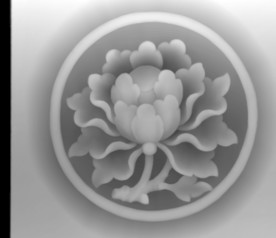 牡丹灰度图