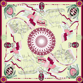 方巾 帆船 绳子 新款