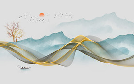 新中式电视背景墙