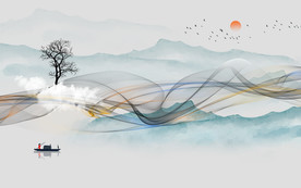 新中式电视背景墙