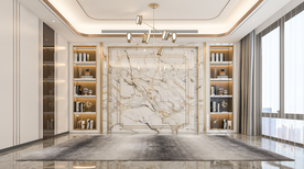 现代轻奢客厅沙发背景墙