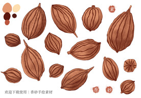 香砂手绘素材