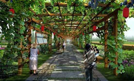 现代农业观光园效果图