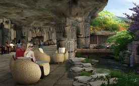 旅游景区休闲餐厅效果图