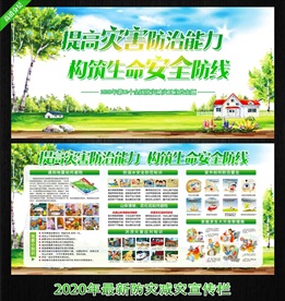应急避险知识 防灾减灾展板