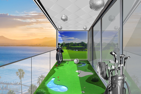 阳台包装 地产 高尔夫