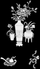 花瓶灰度图