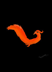 北欧风格抽象装饰画火凤凰