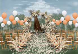 户外婚礼仪式区