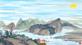 山水墨画山水意境山水禅境山水画