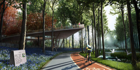 环湖生态湿地 绿道效果图