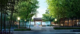 中式园林设计效果图