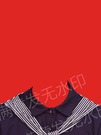 证件照女生衬衣