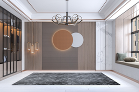 极简现代卧室靠床背景墙