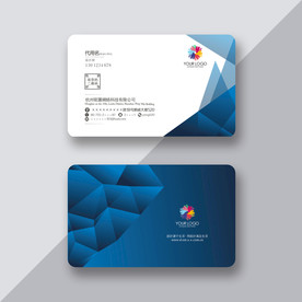 蓝色名片