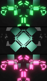 霓虹灯翻转动态迪吧舞台背景