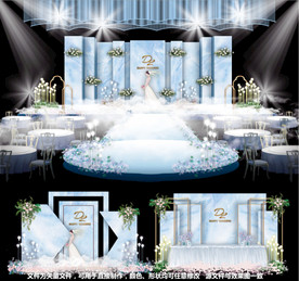蓝色婚礼设计