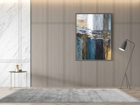 现代轻奢客厅沙发背景墙