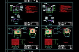 防腐木小木屋施工CAD图