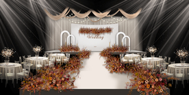 香槟简约韩式婚礼效果图