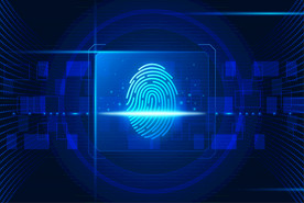蓝色科技指纹背景