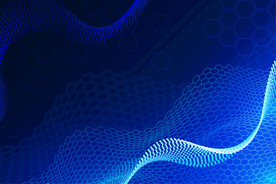 蓝色波纹几何背景