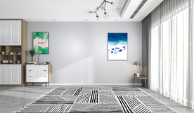 北欧客厅沙发背景墙现代摄影墙