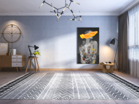 北欧客厅沙发背景墙现代摄影墙