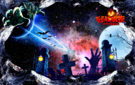 万圣节墙画地画3D立体背景