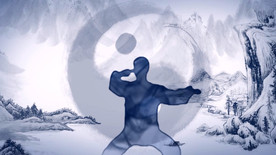 中国风水墨太极功夫表演背景视频