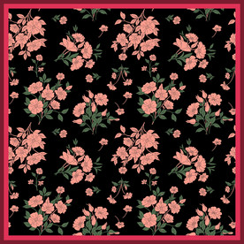 方巾花朵树叶分层