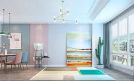 北欧客厅沙发背景墙室内摄影墙