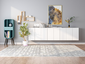 北欧3D客厅沙发背景墙