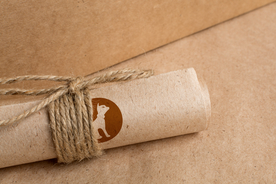 品牌logo牛皮纸样机