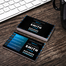 简约通用名片双面PSD展开图