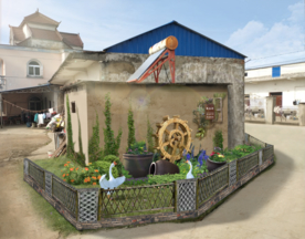 乡村景观围墙布置