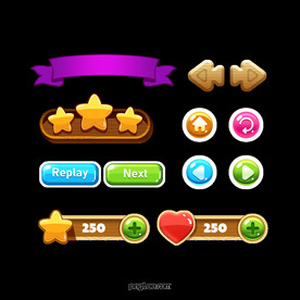 游戏ui 动漫 卡通 界面 按