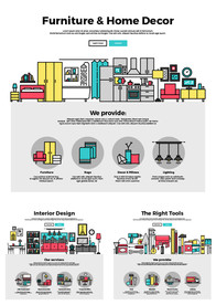 彩色线条科技插画