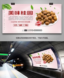 桂圆单页海报展架灯箱展板挂画