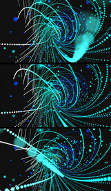 蓝色动态线珠背景视频