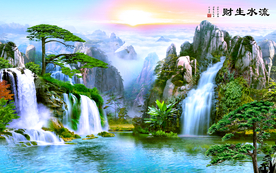 山水画水墨山水画 意境山水