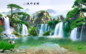 山水画水墨山水画 意境山水