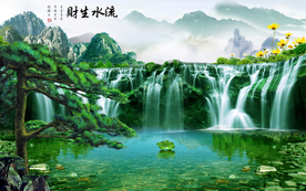 山水画水墨山水画 意境山水