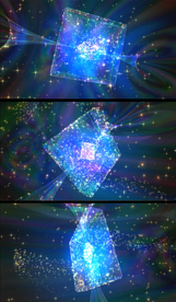 宇宙空间方块动感几何特效背景