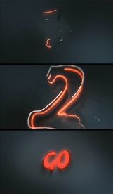 霓虹灯蔓延亮起三秒倒计时素材