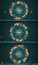 大气火焰光环旋转燃烧特效背景