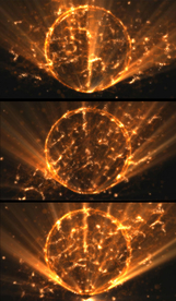 大气金色粒子光球特效背景