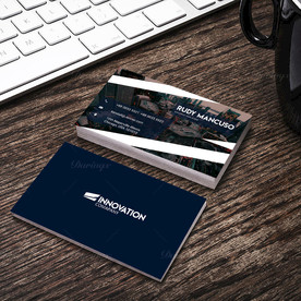 简约通用名片双面PSD展开图图