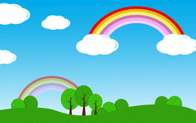 蓝色幼儿园PPT背景图