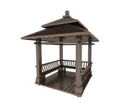 中式亭子3d模型